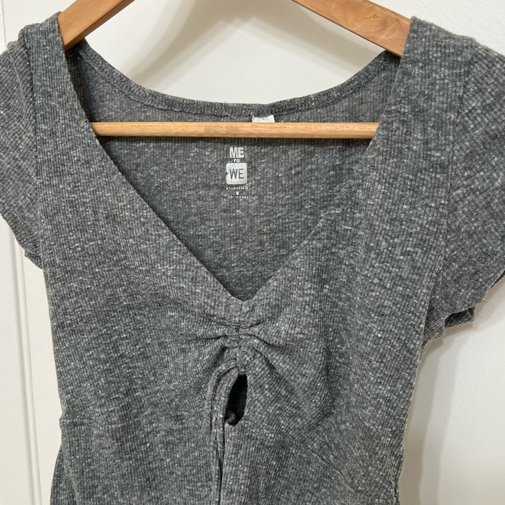 Gray Crop Top - Picture 2 of 5